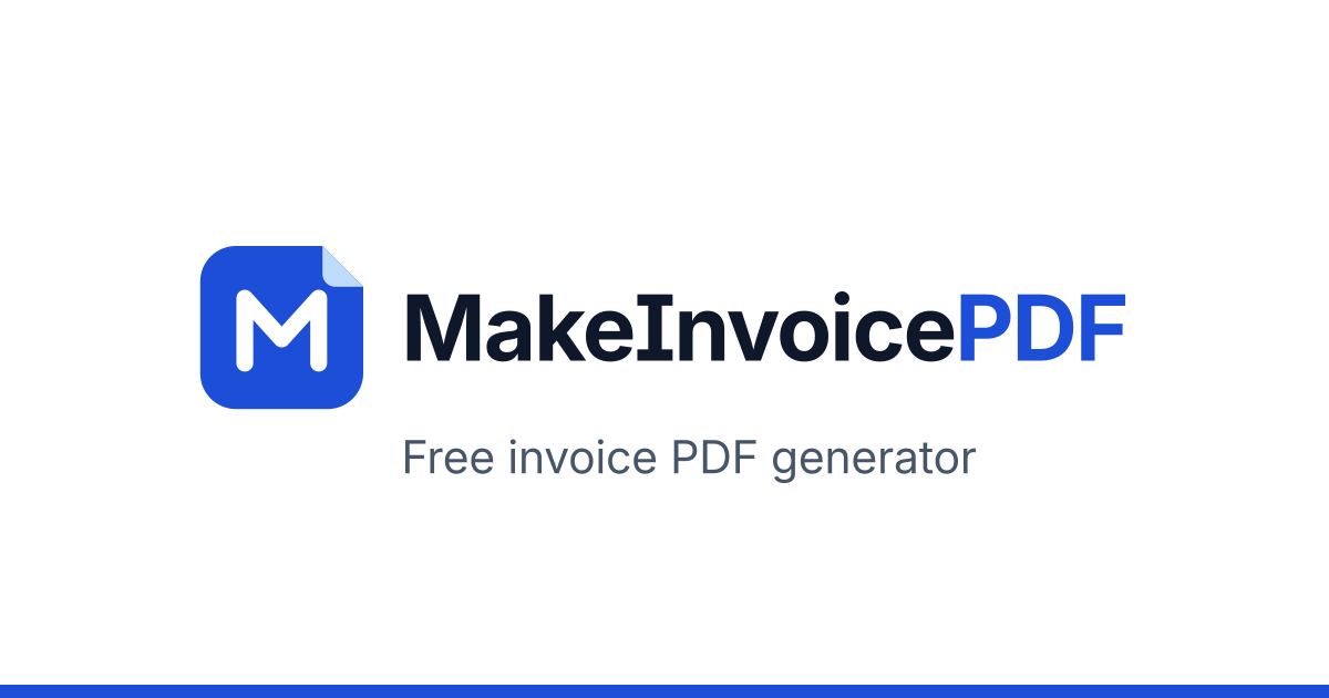 VAT Invoice Generator – Free PDF with VAT Number | MakeInvoicePDF